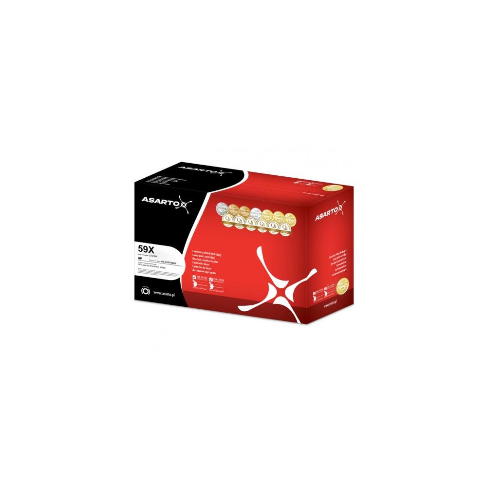 Toner Asarto do HP 59X | CF259X | 10000 str. | black | Aktualny Chip
